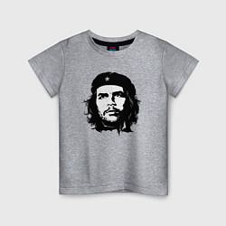 Футболка хлопковая детская Портрет Эрнесто Че Гевары, цвет: меланж