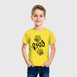Футболка хлопковая детская Символика Руси, цвет: желтый — фото 2