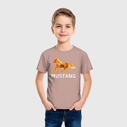 Футболка хлопковая детская Mustang firely art, цвет: пыльно-розовый — фото 2