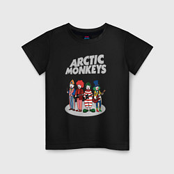 Футболка хлопковая детская Arctic Monkeys clowns, цвет: черный
