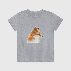 Детская футболка Лиса зимой