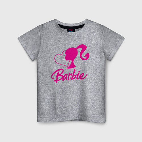 Детская футболка Barbie heart / Меланж – фото 1