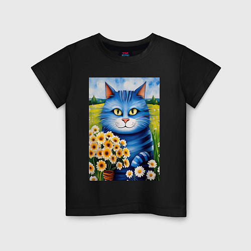 Детская футболка Мартовский кот / Черный – фото 1