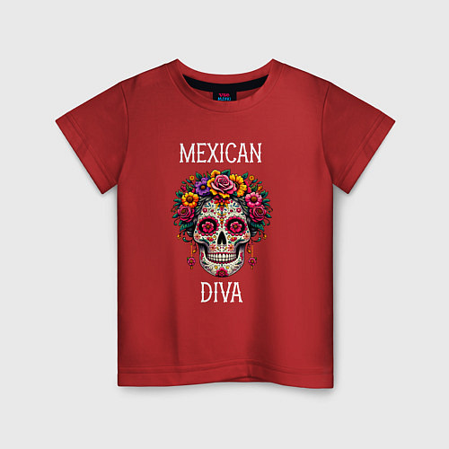 Детская футболка Мексиканская дива / Красный – фото 1