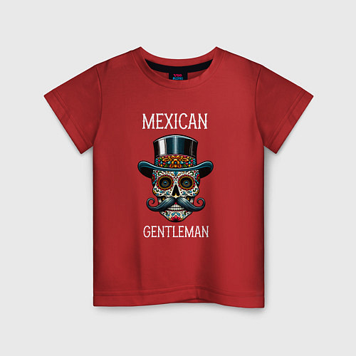 Детская футболка Мексиканский джентльмен / Красный – фото 1