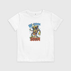 Футболка хлопковая детская Холодная газировка, цвет: белый