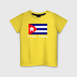 Футболка хлопковая детская Free Cuba, цвет: желтый