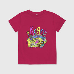 Футболка хлопковая детская Korn - childs, цвет: маджента