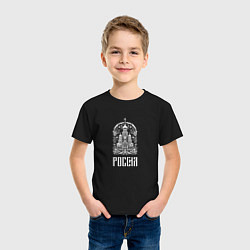Футболка хлопковая детская Храм Россия, цвет: черный — фото 2