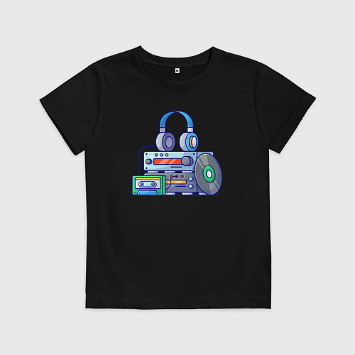 Детская футболка Фанат музыки / Черный – фото 1