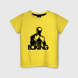 Футболка хлопковая детская Boxing art, цвет: желтый