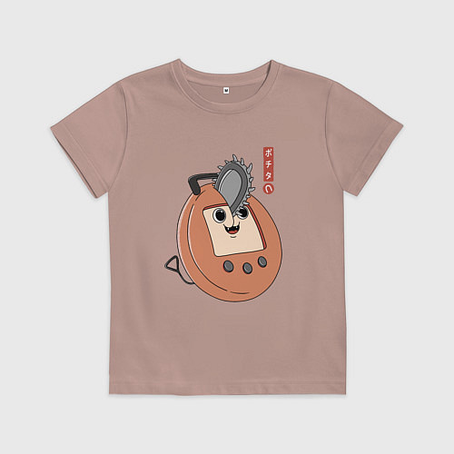 Детская футболка Тамагочи Почита / Пыльно-розовый – фото 1