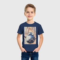 Футболка хлопковая детская Годжо Сатору Юдзи Итадори, цвет: тёмно-синий — фото 2