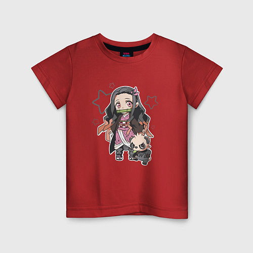 Детская футболка Милашка Нэдзуко Камадо / Красный – фото 1