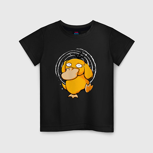 Детская футболка Желтая утка псидак / Черный – фото 1