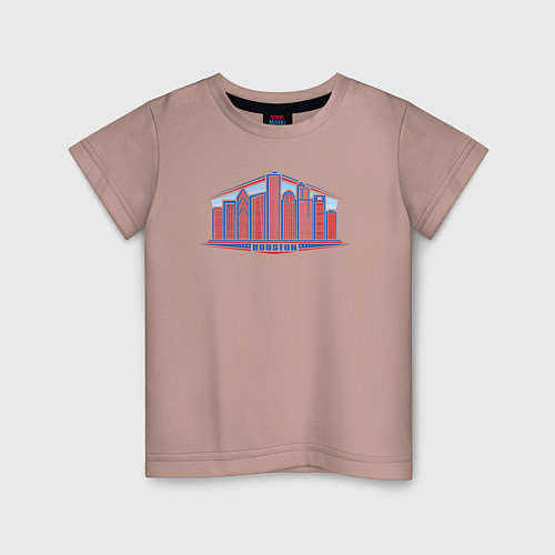 Детская футболка USA Houston / Пыльно-розовый – фото 1