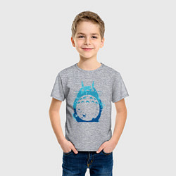 Футболка хлопковая детская Blue Totoro, цвет: меланж — фото 2