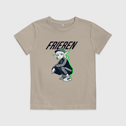 Футболка хлопковая детская Гоп Фрирен, цвет: миндальный
