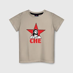 Футболка хлопковая детская Che Guevara star, цвет: миндальный