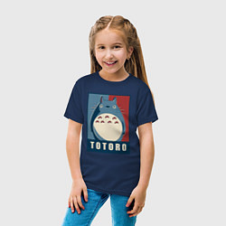 Футболка хлопковая детская Дружок Тоторо, цвет: тёмно-синий — фото 2