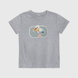 Детская футболка Птенец черно белого аиста