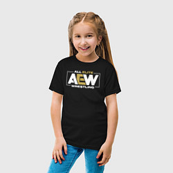 Футболка хлопковая детская All Elite Wrestling AEW, цвет: черный — фото 2