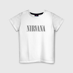 Футболка хлопковая детская Nirvana black album, цвет: белый