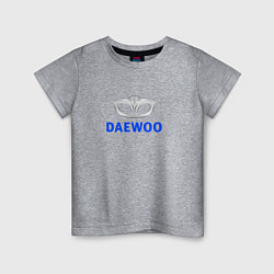 Футболка хлопковая детская Daewoo sport auto logo, цвет: меланж