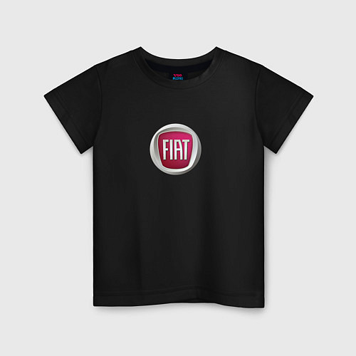 Детская футболка FIAT sport auto logo / Черный – фото 1
