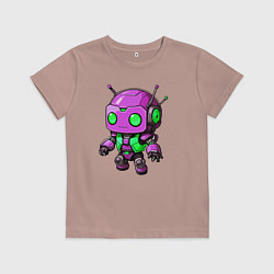 Детская футболка Фиолетовый робот инопланетянин