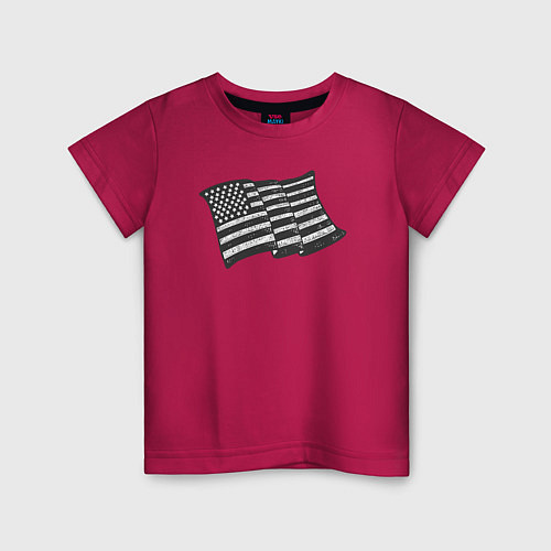 Детская футболка Стиль США / Маджента – фото 1