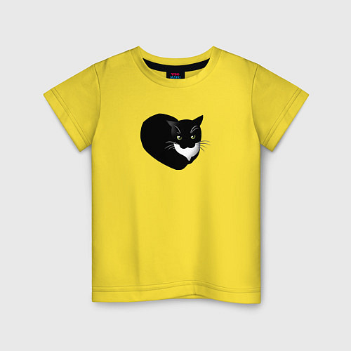 Детская футболка Кот Максвел / Желтый – фото 1
