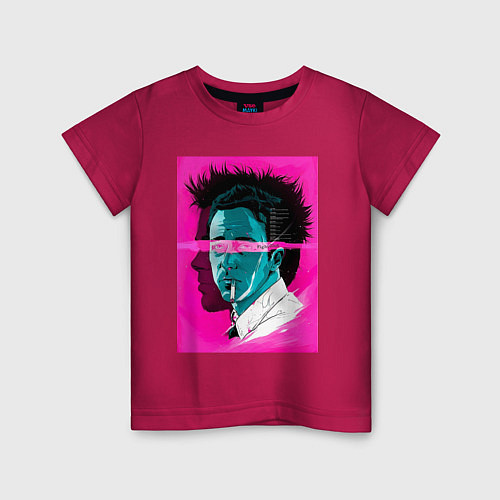 Детская футболка Fight club pink poster / Маджента – фото 1