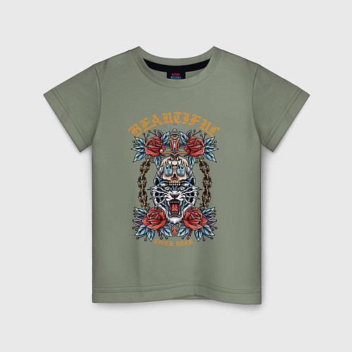 Детская футболка Рёв тигра / Авокадо – фото 1