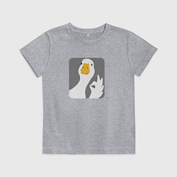 Футболка хлопковая детская Гусь-нормусь, цвет: меланж