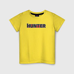 Футболка хлопковая детская Hunter, цвет: желтый