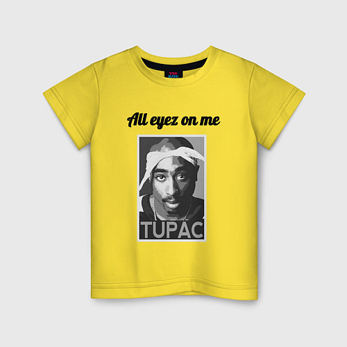 Детская футболка 2pac Art All eayz on me / Желтый – фото 1