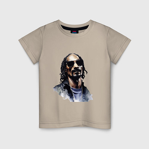 Детская футболка Snoop dog / Миндальный – фото 1