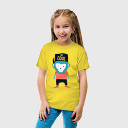 Футболка хлопковая детская Будь клёвым, цвет: желтый — фото 2