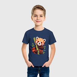 Футболка хлопковая детская The Red Panda, цвет: тёмно-синий — фото 2