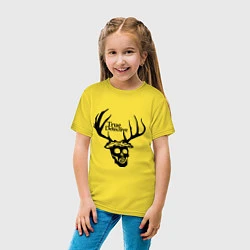 Футболка хлопковая детская True Detective: Deer Skull, цвет: желтый — фото 2
