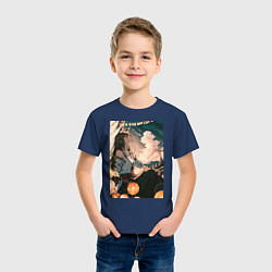 Футболка хлопковая детская Волчица и пряности Холо, цвет: тёмно-синий — фото 2