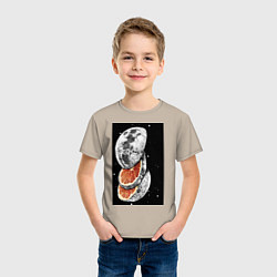 Футболка хлопковая детская Планета из фруктов, цвет: миндальный — фото 2