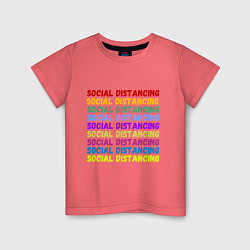 Детская футболка Social distancing - социальная дистанция