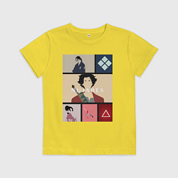 Футболка хлопковая детская Самурай Чамплу Мугэн, цвет: желтый
