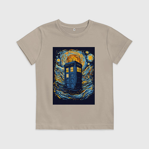 Детская футболка Телефонная полицейская будка / Миндальный – фото 1