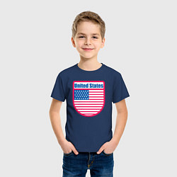 Футболка хлопковая детская United States, цвет: тёмно-синий — фото 2