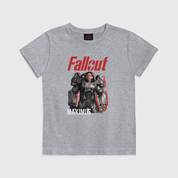 Футболка хлопковая детская Фаллаут - Максимус, цвет: меланж