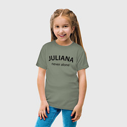 Футболка хлопковая детская Juliana never alone - motto, цвет: авокадо — фото 2