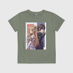 Футболка хлопковая детская Мастера Меча Онлайн Асуна, цвет: авокадо